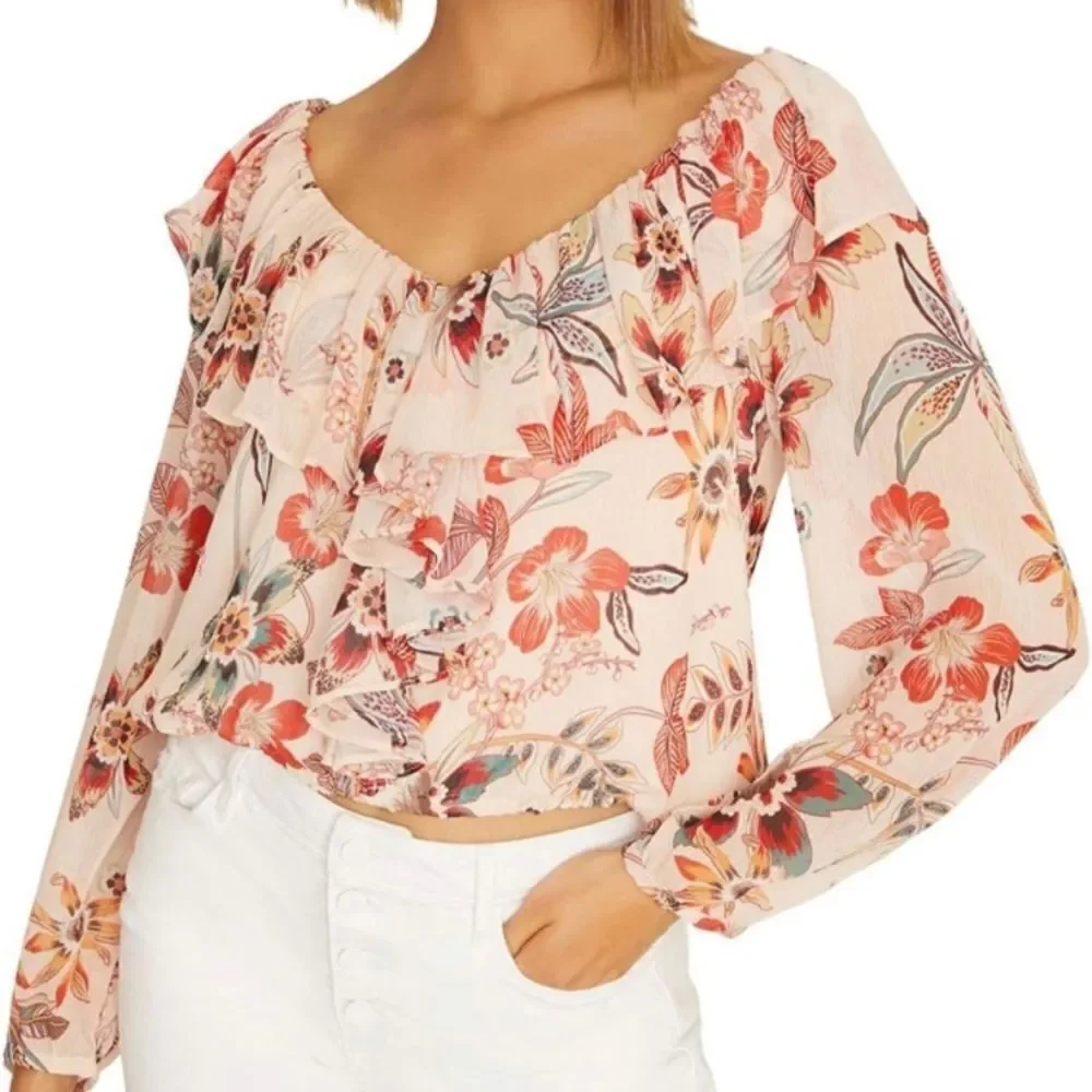Sanctuary Lady Like Dessert Floral blouse XS